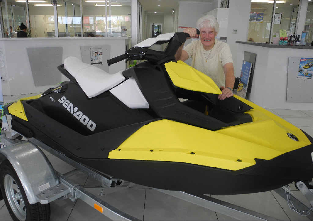 WINNER WINNER: Marianne Mingonie won a Sea-Doo jet ski in a Grafton Motor Group promotion. WINNER WINNER: Marianne Mingonie won a Sea-Doo jet ski in a Grafton Motor Group promotion.