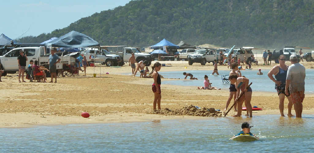 MORE TOILETS NEEDED: More than 2500 campers spent the Easter holidays on the beach north of Teewah with the only toilet facilities nearby inland off the beach at Freshwater. MORE TOILETS NEEDED: More than 2500 campers spent the Easter holidays on the beach north of Teewah with the only toilet facilities nearby inland off the beach at Freshwater.