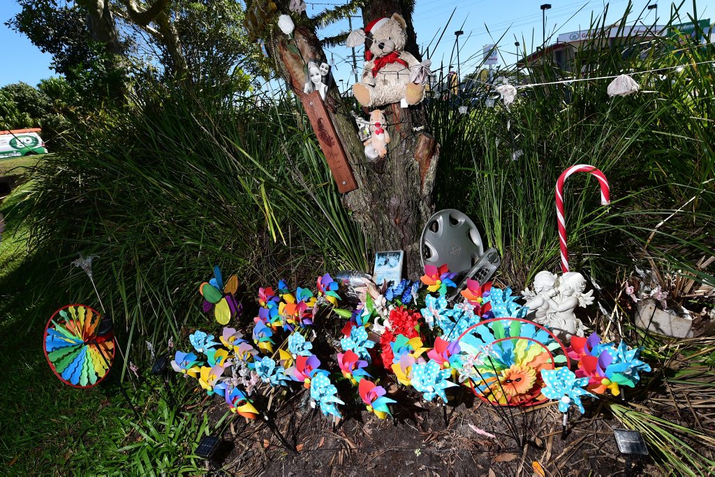 Colourful windmills as a tribute to Hope Dell at the scene of the crash site where she died, Caloundra Road, Caloundra. Photo: Iain Curry / Sunshine Coast Daily Colourful windmills as a tribute to Hope Dell at the scene of the crash site where she died, Caloundra Road, Caloundra. Photo: Iain Curry / Sunshine Coast Daily
