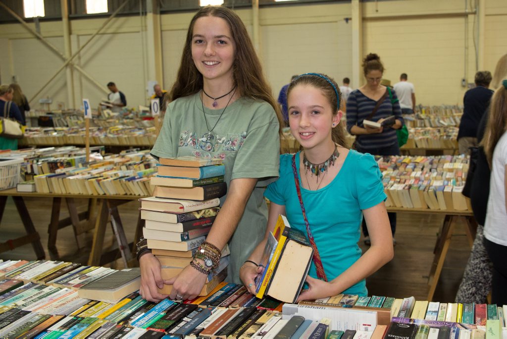 Sisters Tiarne and Imogen Hely at the 17th annual Bookfest held at the showground. Sisters Tiarne and Imogen Hely at the 17th annual Bookfest held at the showground.