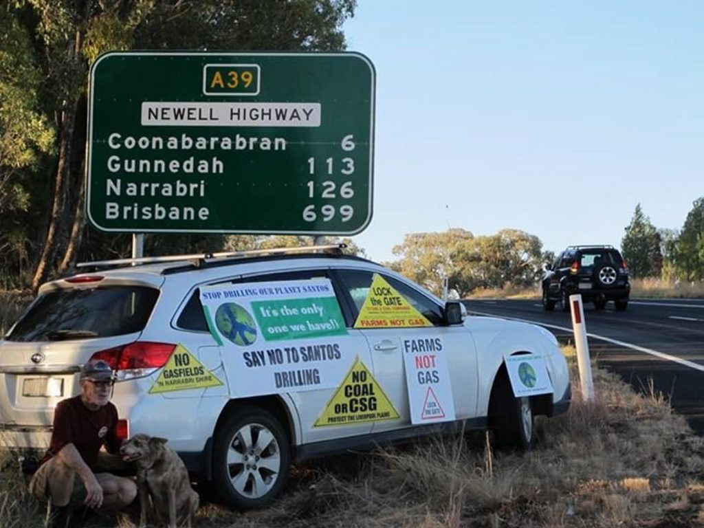 ANTI-COAL seam gas activists are preparing to hold Australia's longest roadside demonstration spanning more than 2000km and two states this weekend. Photo Contributed ANTI-COAL seam gas activists are preparing to hold Australia's longest roadside demonstration spanning more than 2000km and two states this weekend. Photo Contributed