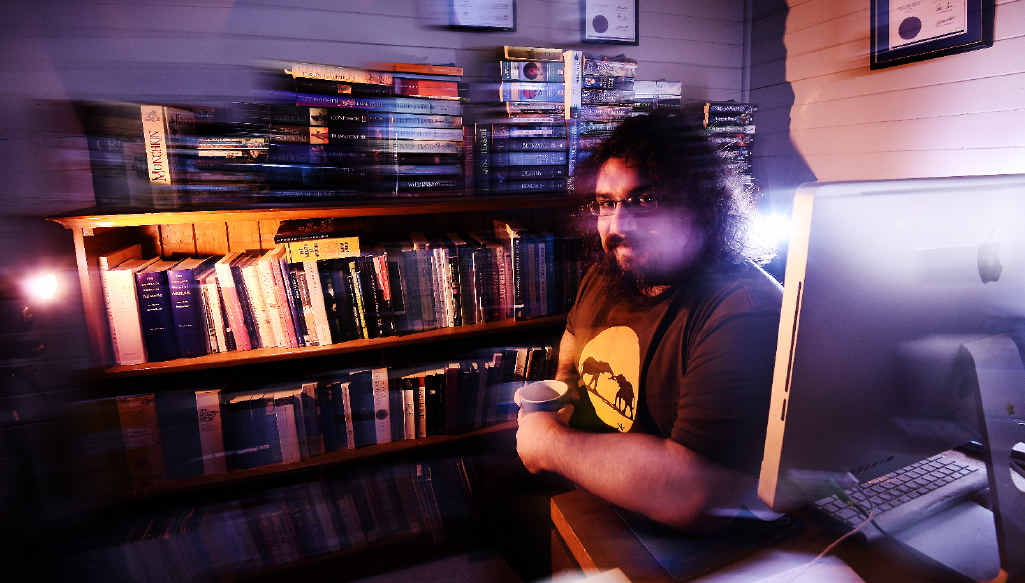 Marcos Fernandes is doing his PhD in Post-Apocalyptic Science Fiction at Southern Cross University in Lismore Photo Marc Stapelberg / The Northern Star Marcos Fernandes is doing his PhD in Post-Apocalyptic Science Fiction at Southern Cross University in Lismore Photo Marc Stapelberg / The Northern Star