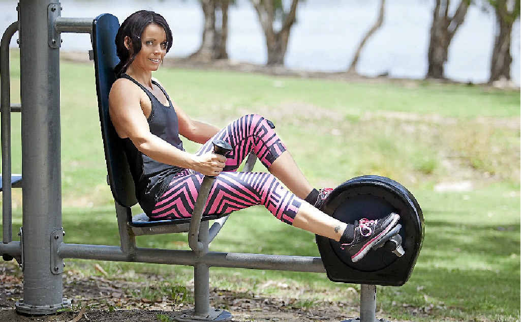 STYLISH: Cindy Tavinor designs and sells sporting tights as part of her new business ARK Sportswear. STYLISH: Cindy Tavinor designs and sells sporting tights as part of her new business ARK Sportswear.