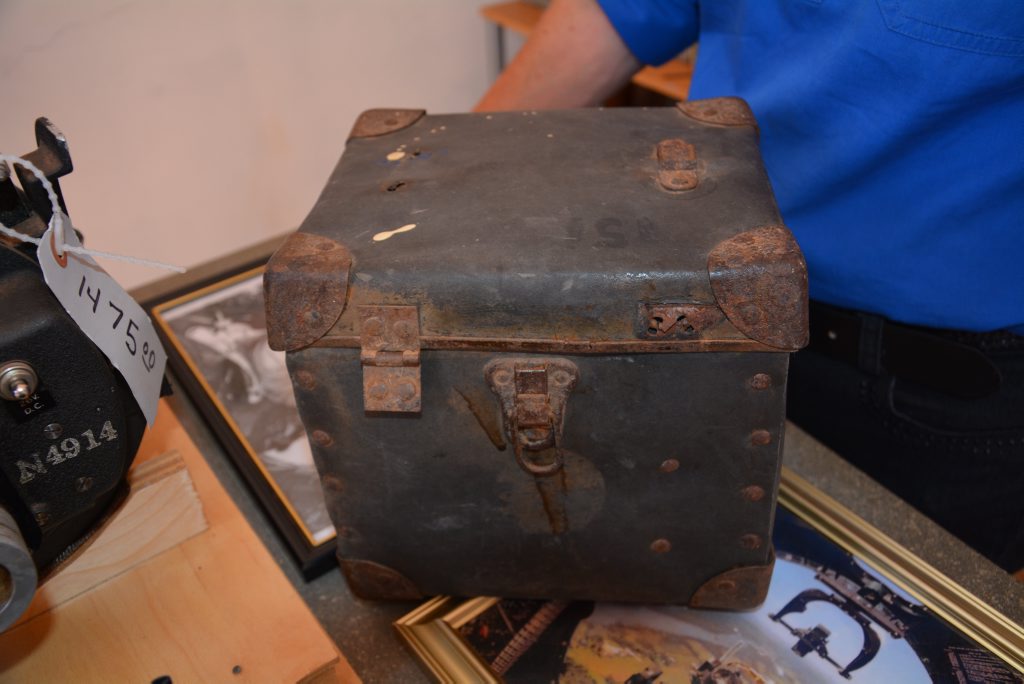Box among relics found from a once top-secret American base at the Charleville airfield in western Queensland in 1942. Photo Rae Wilson / Newsdesk Box among relics found from a once top-secret American base at the Charleville airfield in western Queensland in 1942. Photo Rae Wilson / Newsdesk