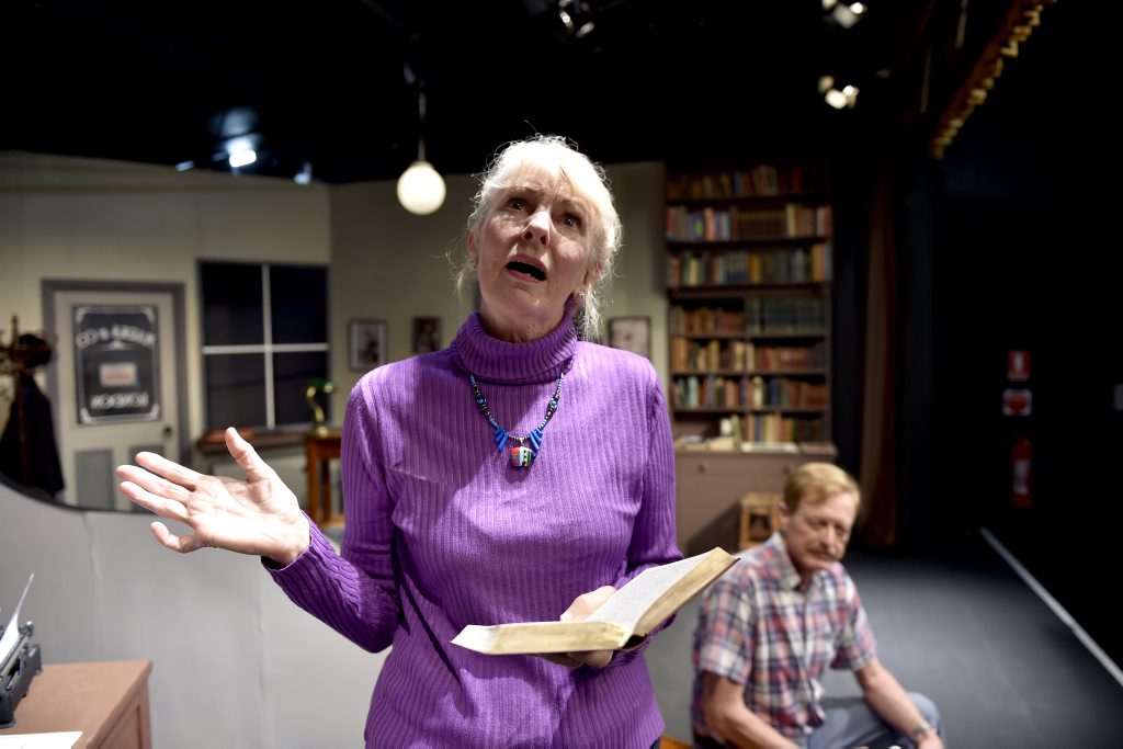 LEAD ROLES: Bev Irwin-Taylor and Mike Taylor play the lead roles in the Repertory Theatre's current play 84 Charing Cross Road . Photo Bev Lacey / The Chronicle