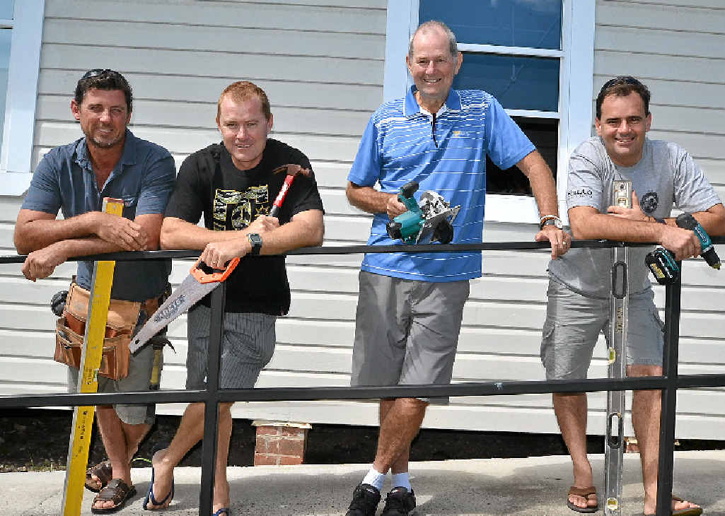 TOOLS READY: Matt Harper, Coady Strong, Warwick Strong and Brody Aleckson are going to help rebuild Vanuatu. Missing from the picture are Paul McKendrick and Oliver Strong. TOOLS READY: Matt Harper, Coady Strong, Warwick Strong and Brody Aleckson are going to help rebuild Vanuatu. Missing from the picture are Paul McKendrick and Oliver Strong.