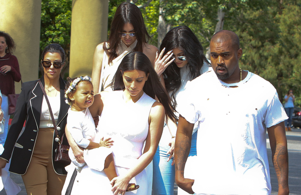 Kim Kardashian West, Kanye and North West Kim Kardashian West, Kanye and North West