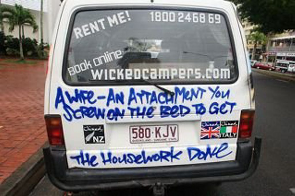 Another of Wicked's offensive slogans. Another of Wicked's offensive slogans.