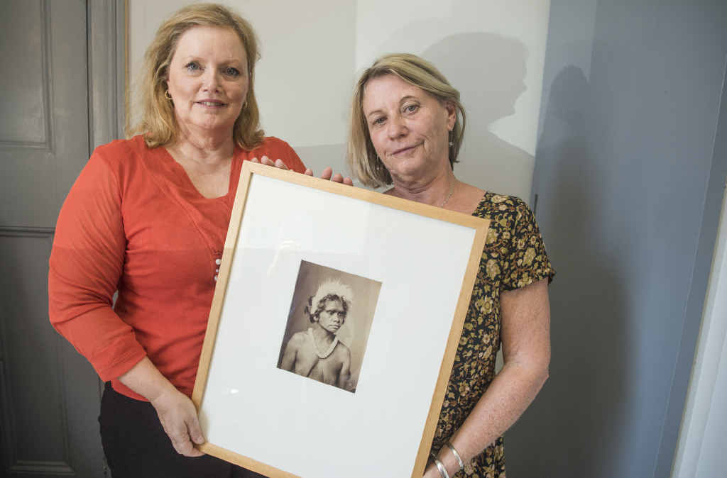 Jo-Anne and Wendy Clarke of Sydney with the Lindt photograph featuring their great grandmother Mary Ann Williams nee Cowan. Photo: Adam Hourigan Jo-Anne and Wendy Clarke of Sydney with the Lindt photograph featuring their great grandmother Mary Ann Williams nee Cowan. Photo: Adam Hourigan