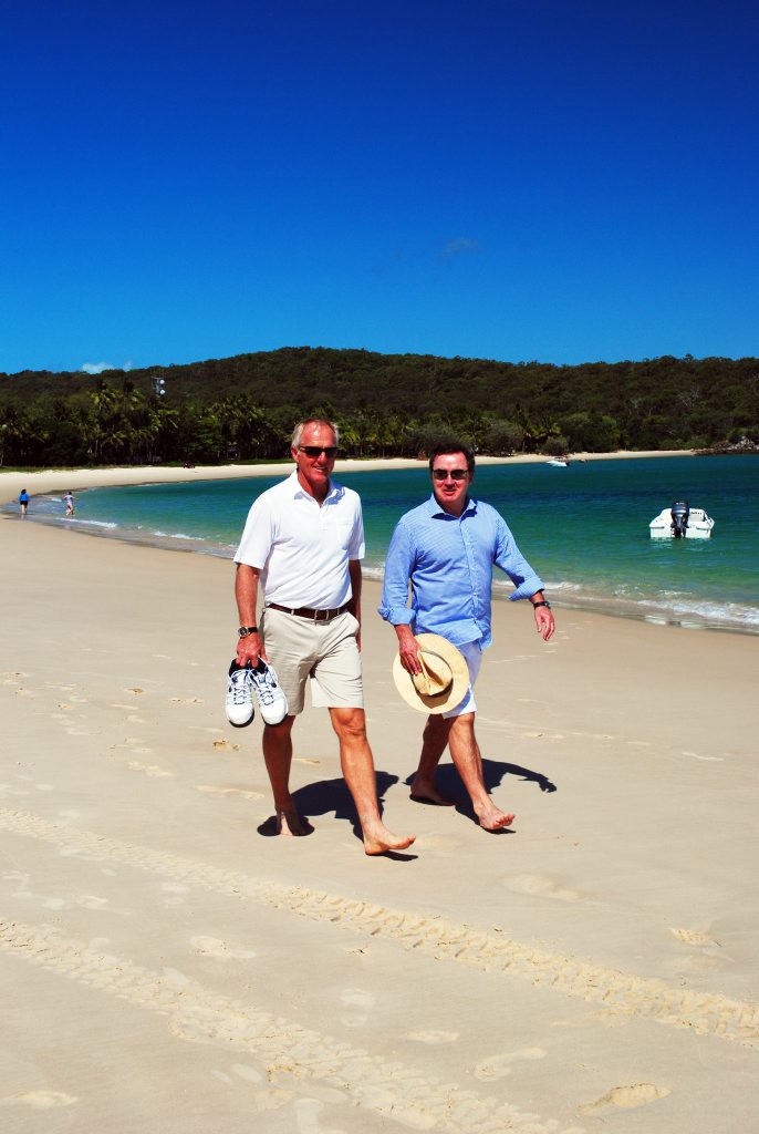 Greg Norman and Terry Agnew on Great Keppel Island Greg Norman and Terry Agnew on Great Keppel Island