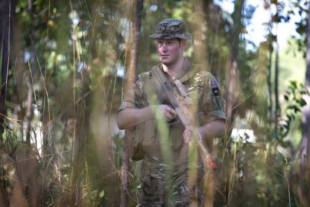 Captain Harry Wales in the bush as part of his deployment with the Australian Defence Forces. Picture: Kensington Palace Captain Harry Wales in the bush as part of his deployment with the Australian Defence Forces. Picture: Kensington Palace