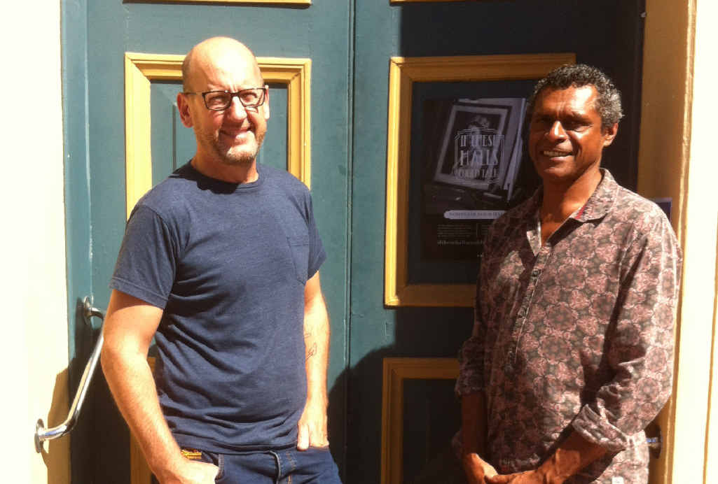 YARN UP: Arts Northern Rivers CEO Peter Wood and Indigenous arts development officer Mark Cora YARN UP: Arts Northern Rivers CEO Peter Wood and Indigenous arts development officer Mark Cora