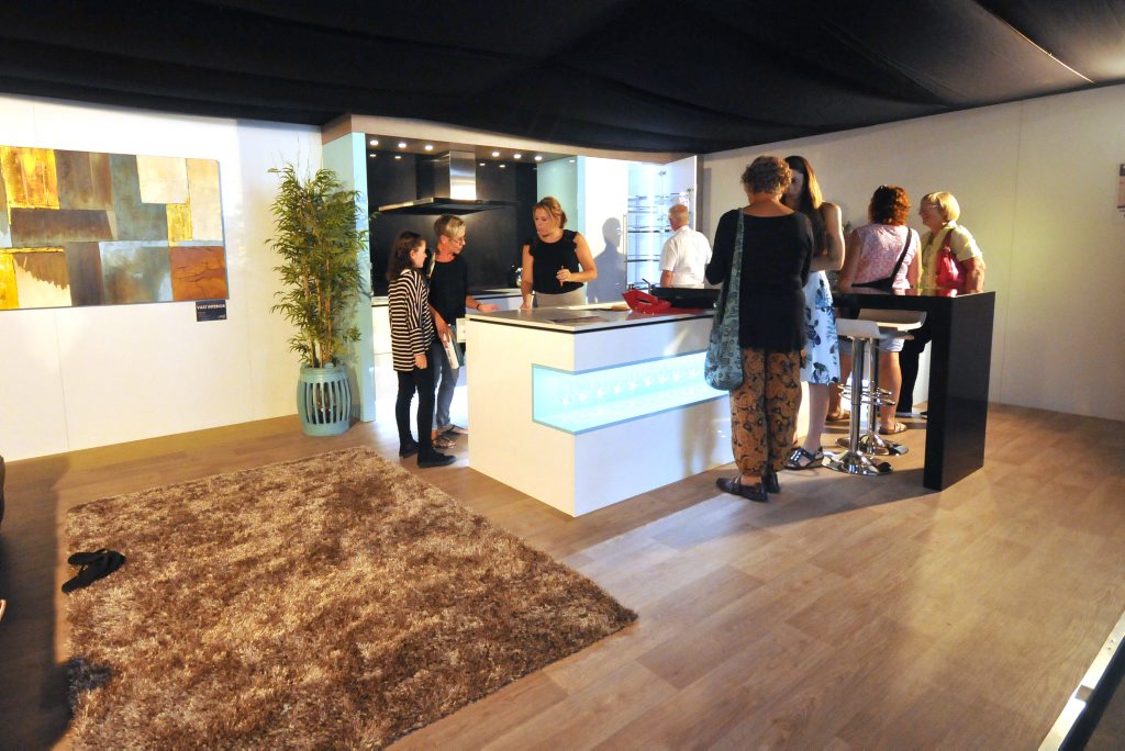 The display for the Designer Living Kitchens at the Coffs Harbour Home Show held at the Coffs Harbour Racing Club. Photo: Leigh Jensen / Coffs Coast Advocate 19 April 2015 The display for the Designer Living Kitchens at the Coffs Harbour Home Show held at the Coffs Harbour Racing Club. Photo: Leigh Jensen / Coffs Coast Advocate 19 April 2015