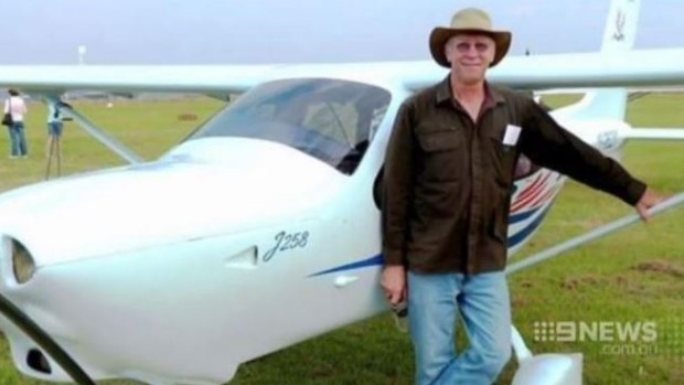 Yandina pilot Rob Pavan. Photo: Nine News Yandina pilot Rob Pavan. Photo: Nine News