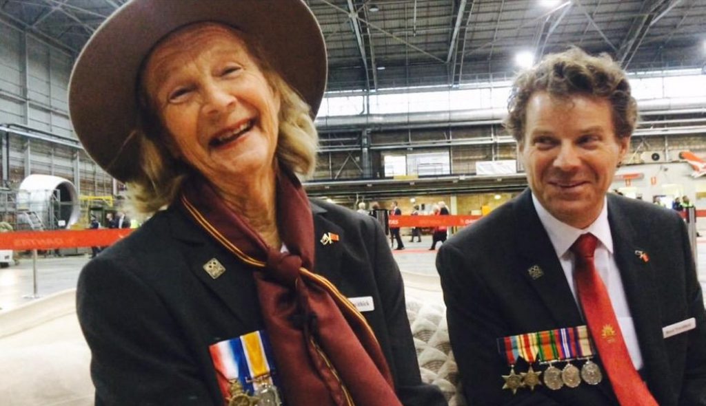 Brooklet woman and First World War veteran's widow Valarie Trevithick and her son Boyd Trevithick prepare for a trip with nine other widows to Gallipoli for the Anzac Centenary. Photo Chris Calcino Brooklet woman and First World War veteran's widow Valarie Trevithick and her son Boyd Trevithick prepare for a trip with nine other widows to Gallipoli for the Anzac Centenary. Photo Chris Calcino