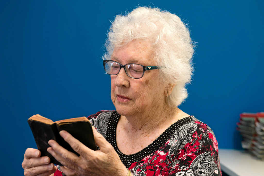 DONATION: Coffs Harbour’s Norma McConnell plans to donate the bible given to her uncle James Gordon Edwards in Dorrigo in 1915 to the Australian War Memorial. TREVOR VEALE DONATION: Coffs Harbour’s Norma McConnell plans to donate the bible given to her uncle James Gordon Edwards in Dorrigo in 1915 to the Australian War Memorial. TREVOR VEALE
