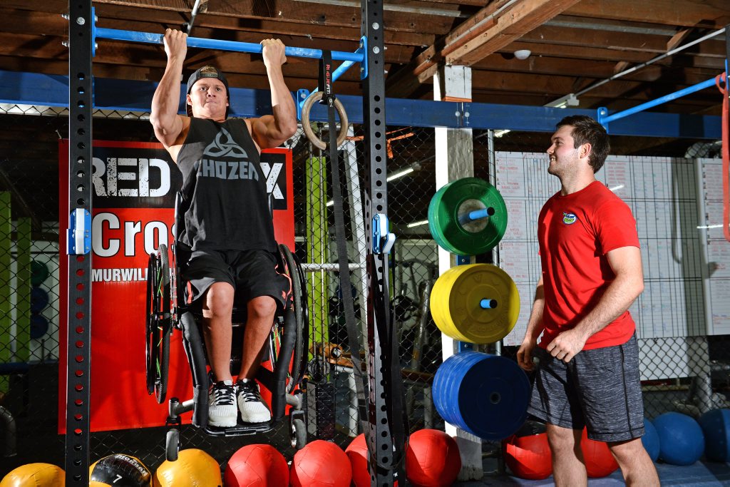 Blake Colleton with Murwillumbah fitness centre manager Guy Williams. Photo: John Gass / Tweed Daily News Blake Colleton with Murwillumbah fitness centre manager Guy Williams. Photo: John Gass / Tweed Daily News