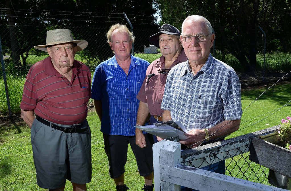 Concerned Kruger St residents Al Smith, Paul Denman, Phil Smith and Bill McCrea are worried about the proposed development. Concerned Kruger St residents Al Smith, Paul Denman, Phil Smith and Bill McCrea are worried about the proposed development.