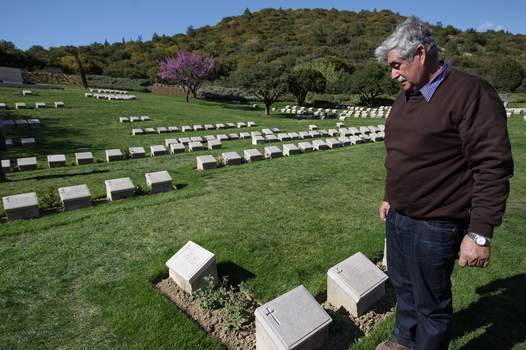 Yeppoon high school teacher Peter Hayes oversees the grave of his great uncle Monaghan Raymond Hayes in Shrapnel Valley Cemetery at Gallipoli. Yeppoon high school teacher Peter Hayes oversees the grave of his great uncle Monaghan Raymond Hayes in Shrapnel Valley Cemetery at Gallipoli.