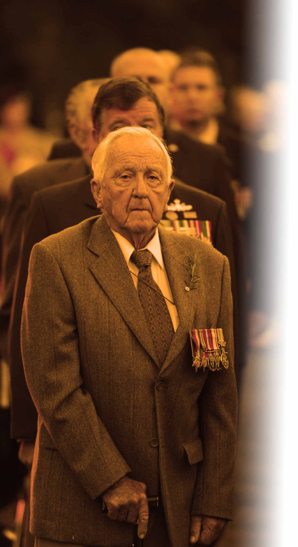 Reg Hackett at the Anzac Day dawn service in 2014. Reg Hackett at the Anzac Day dawn service in 2014.