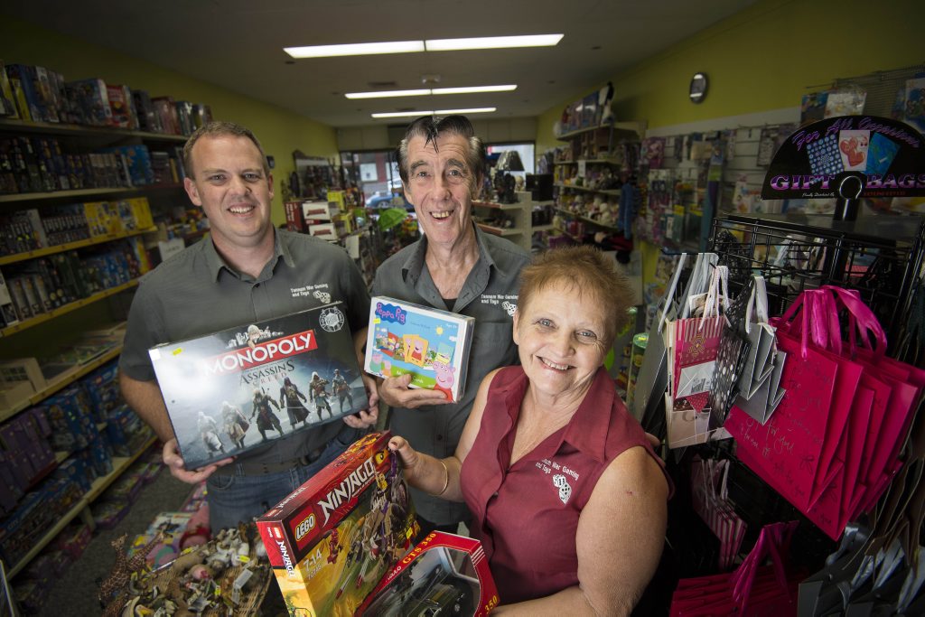 Tannum Toys, gaming and convenience is a family run business comprising of Roslyn, Peter and Andrew Frost. Photo: Paul Braven / The Observer Tannum Toys, gaming and convenience is a family run business comprising of Roslyn, Peter and Andrew Frost. Photo: Paul Braven / The Observer