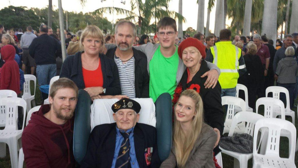 National serviceman Clive Hall with (back) Sylvia, Andrew, Daniel and Leah Hall and (front) Mathew and Melissa Hall. National serviceman Clive Hall with (back) Sylvia, Andrew, Daniel and Leah Hall and (front) Mathew and Melissa Hall.