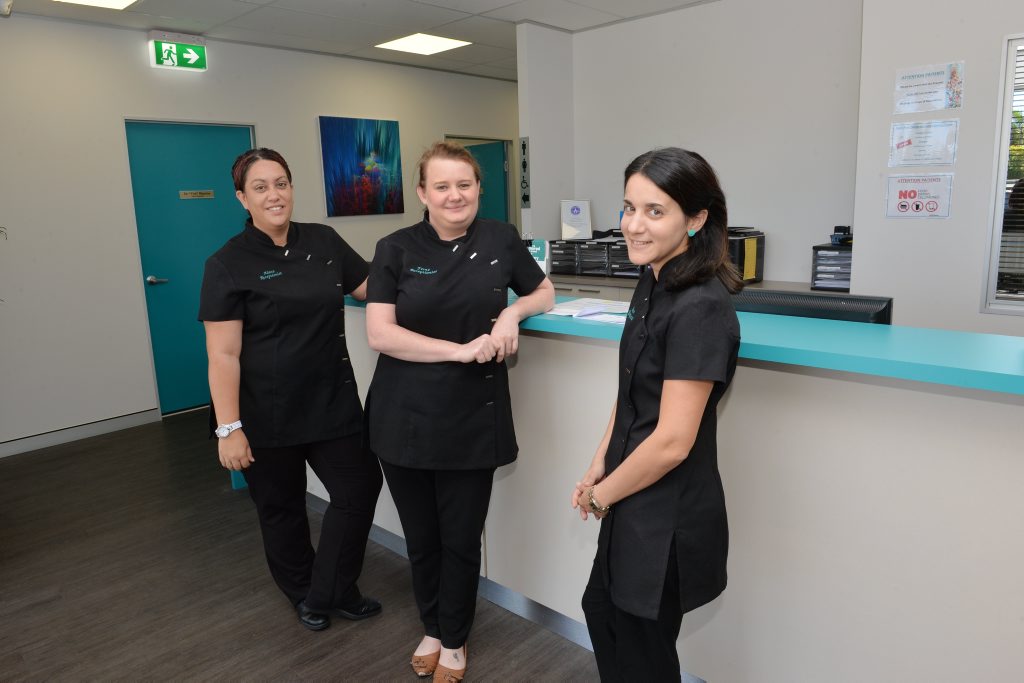 At the Slade Point Medical Centre staff from left, Alana Hall, Ferne Ogden and Melissa Quattromani. At the Slade Point Medical Centre staff from left, Alana Hall, Ferne Ogden and Melissa Quattromani.