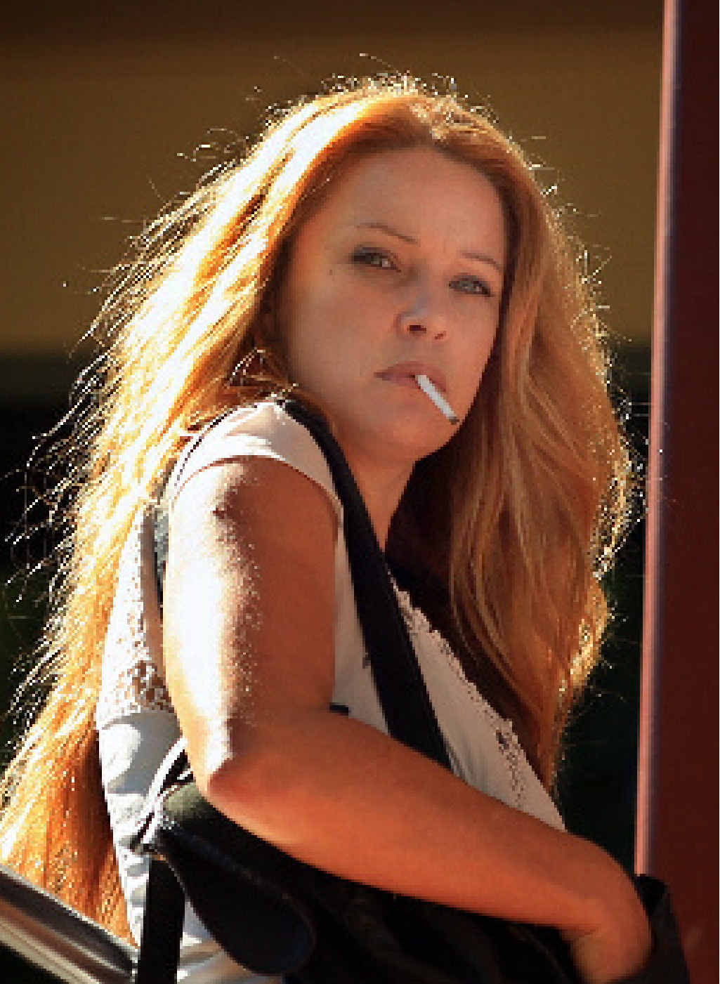 Amy Ross outside court. Amy Ross outside court.