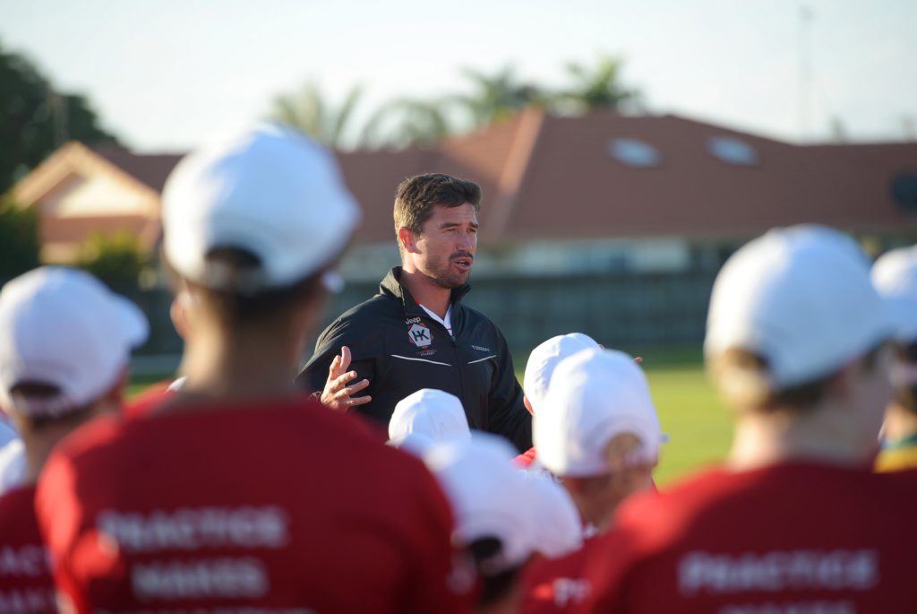 KEWELL BANANAS: Kids get excited as Australian soccer superstar Harry Kewell hosts a football clinic in Bundaberg for two days called Harry Kewell Academy. Photo: Max Fleet / NewsMail KEWELL BANANAS: Kids get excited as Australian soccer superstar Harry Kewell hosts a football clinic in Bundaberg for two days called Harry Kewell Academy. Photo: Max Fleet / NewsMail