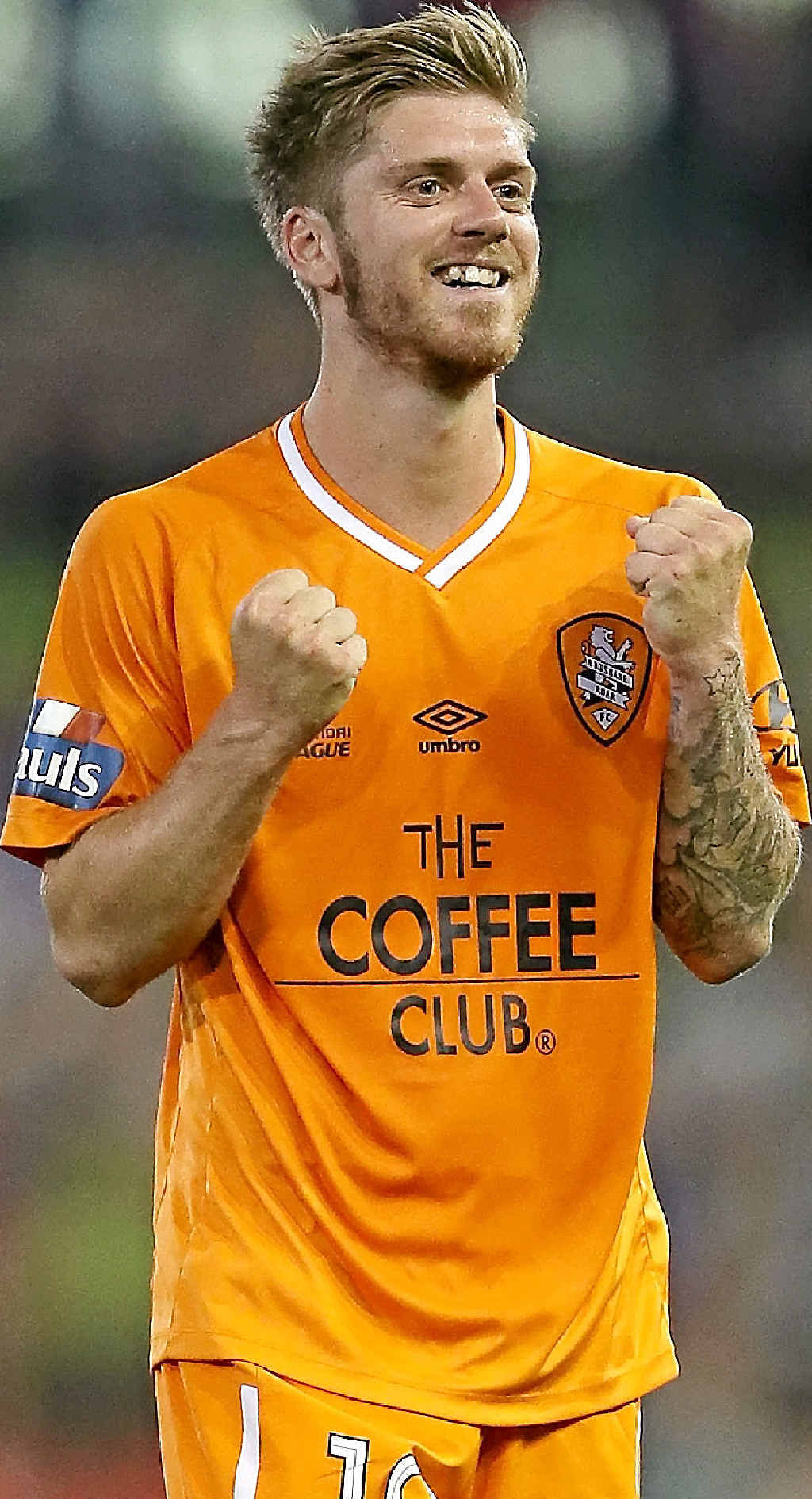 PUMPED: Luke Brattan says he will remain on the attack for the Roar this Friday against Adelaide United. PUMPED: Luke Brattan says he will remain on the attack for the Roar this Friday against Adelaide United.