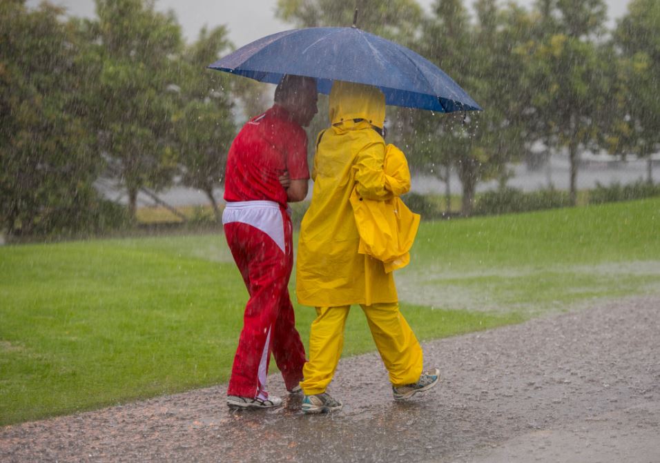 Keep a brolly handy as skies won't be totally blue again until Tuesday. Keep a brolly handy as skies won't be totally blue again until Tuesday.