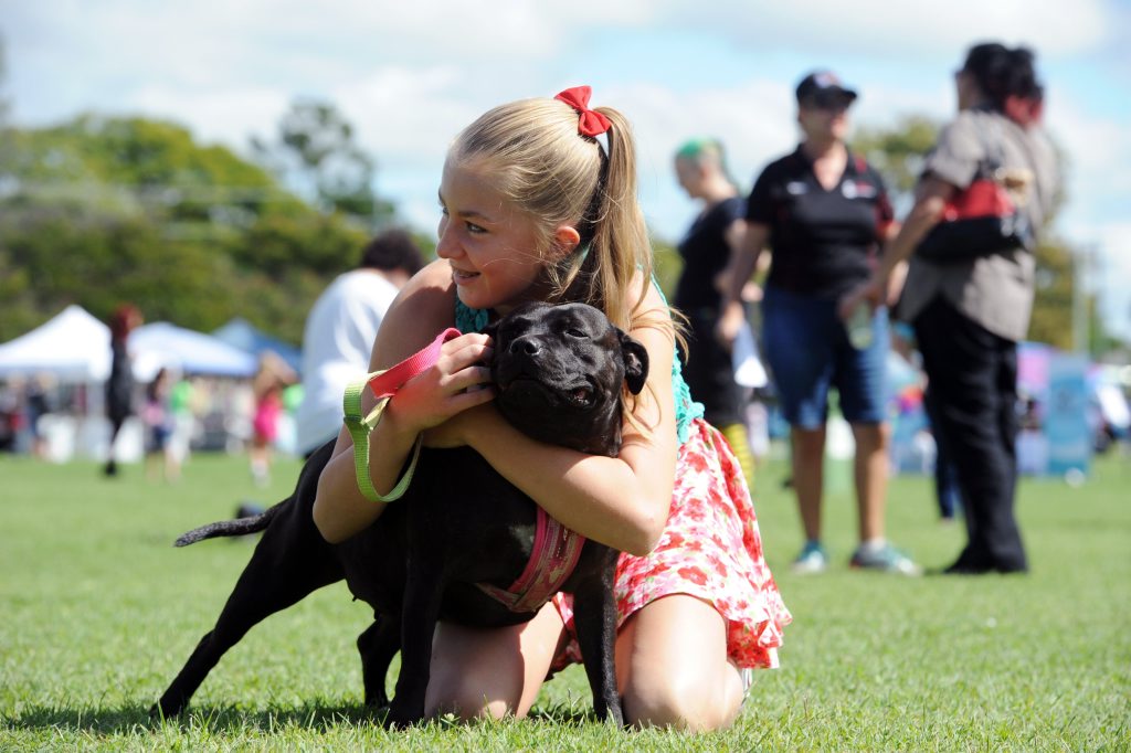 FAMILY FUN: Jade Whalley and Dora at the Red Collar Rescue Family Fun Day on Saturday, 2 May 2015. Photo: Max Fleet / NewsMail FAMILY FUN: Jade Whalley and Dora at the Red Collar Rescue Family Fun Day on Saturday, 2 May 2015. Photo: Max Fleet / NewsMail
