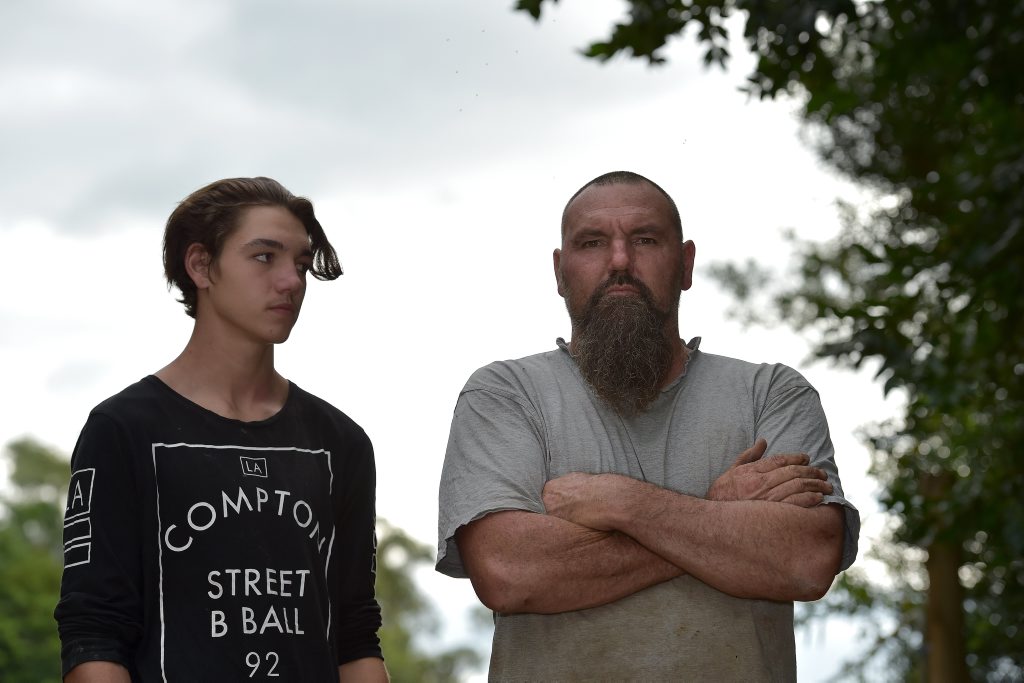 Three teenagers were struck by a vehicle on Chevallum Road, after a party nearby. Billy Copeland and his Dad Gordon who kept the gate crashers at bay. Photo: Jason Dougherty / Sunshine Coast Daily Three teenagers were struck by a vehicle on Chevallum Road, after a party nearby. Billy Copeland and his Dad Gordon who kept the gate crashers at bay. Photo: Jason Dougherty / Sunshine Coast Daily