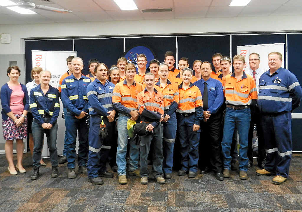 DEAL STRUCK: Representatives from Hail Creek Mine, the Mackay Engineering College and its student cohort and staff from Sarina State High School, Mackay North High School and Mirani State High School gather at the signing of the Memorandum of Understanding between the Mackay Engineering College and Hail Creek Mine. DEAL STRUCK: Representatives from Hail Creek Mine, the Mackay Engineering College and its student cohort and staff from Sarina State High School, Mackay North High School and Mirani State High School gather at the signing of the Memorandum of Understanding between the Mackay Engineering College and Hail Creek Mine.