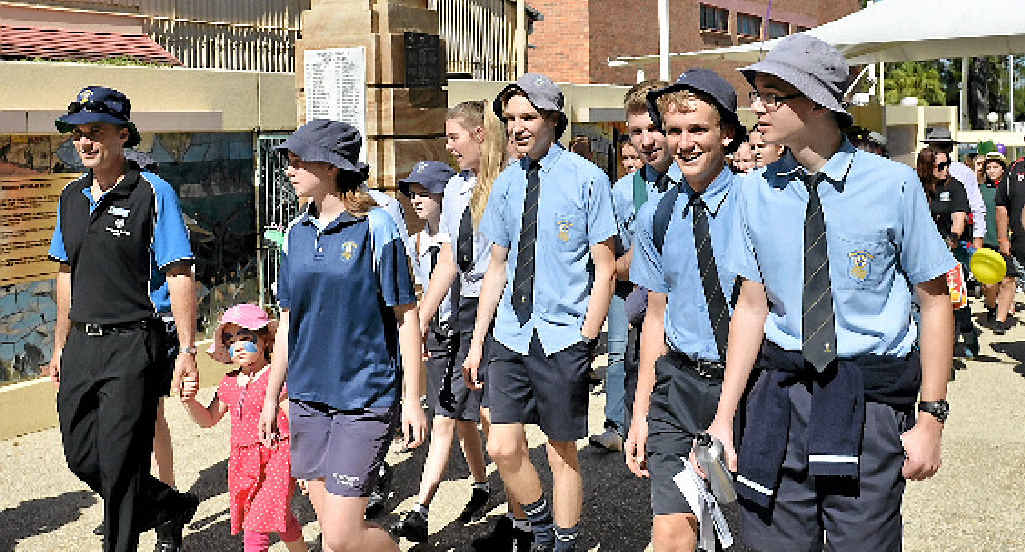 RECORD CROWD: Many school children were part of the crowd of at least 300 to walk through the Gympie CBD against domestic violence. RECORD CROWD: Many school children were part of the crowd of at least 300 to walk through the Gympie CBD against domestic violence.