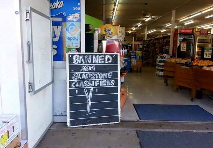 The sign outside Rod's Food Market in Mellefont St, West Gladstone. The sign outside Rod's Food Market in Mellefont St, West Gladstone.