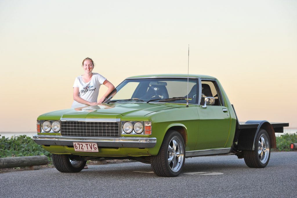 Haylea Robinson shows off her 1978 HZ Holden ute. Haylea Robinson shows off her 1978 HZ Holden ute.