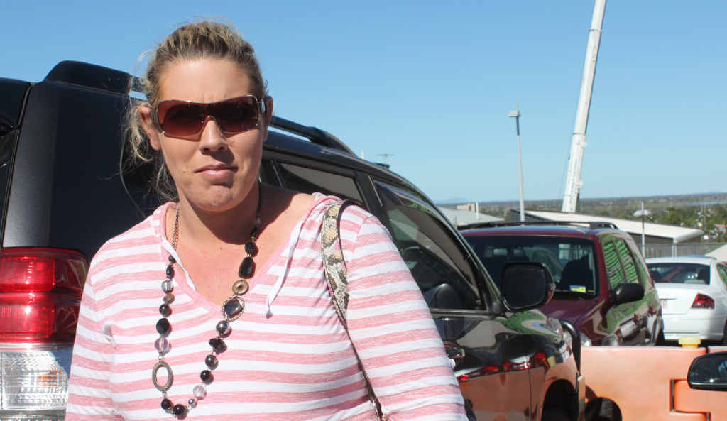 PARK IT: Gracemere’s Tegan drove around for an hour yesterday looking for a park at the Rockhampton Hospital.