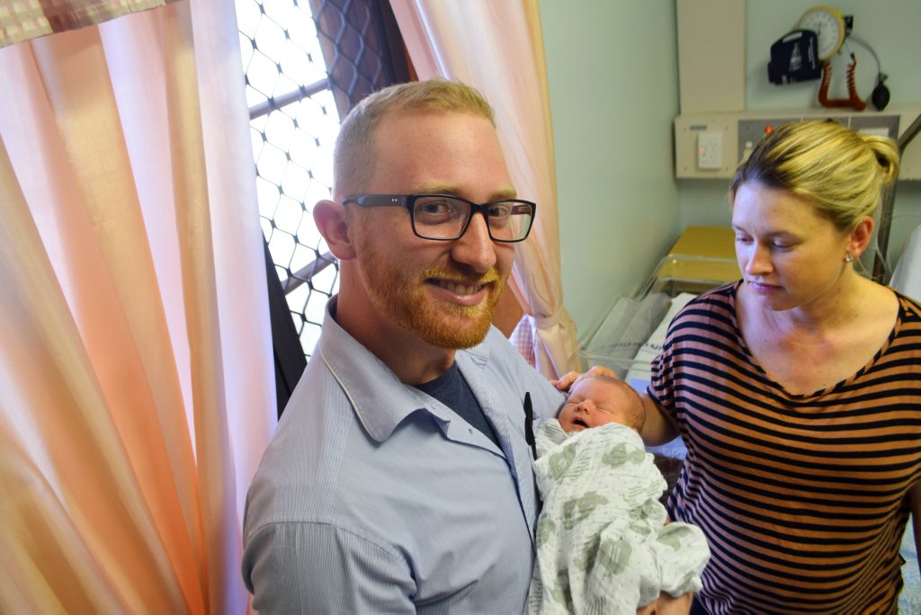 A MAN AMONG MIDWIVES: Roma Hospital midwife Nate Allen is one of about 100 male midwives in Queensland. Photo Tom Gillespie / The Western Star