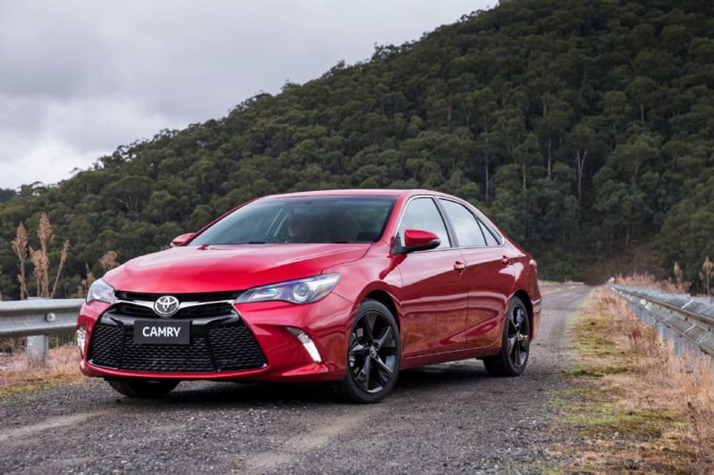 The 2015 model Toyota Camry. The 2015 model Toyota Camry.