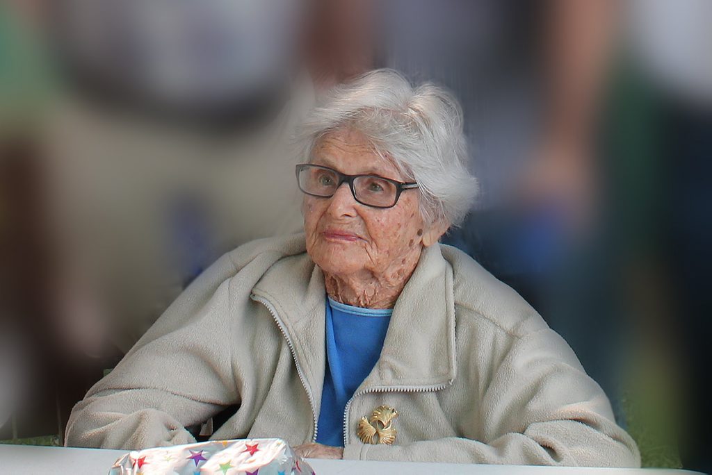 Eileen Rayward at her 99th birthday party. Eileen Rayward at her 99th birthday party.