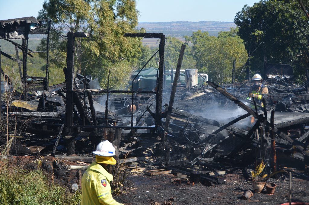 HOUSE FIRE: The Tableland residential property after the fire. HOUSE FIRE: The Tableland residential property after the fire.