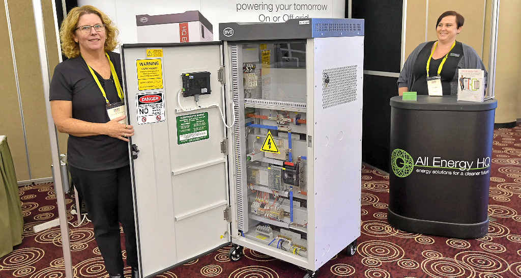 POWERED UP: Lynda Kirton from All Energy HQ with the HQ Energy Hub. POWERED UP: Lynda Kirton from All Energy HQ with the HQ Energy Hub.