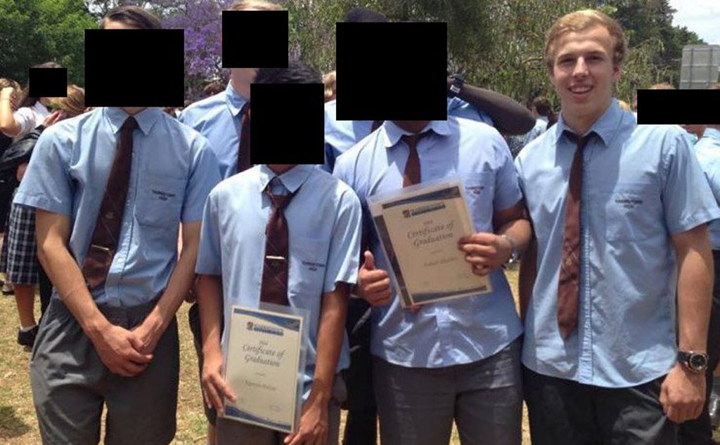 Oliver Bridgeman's final day of school at Harristown State High School. Oliver Bridgeman's final day of school at Harristown State High School.