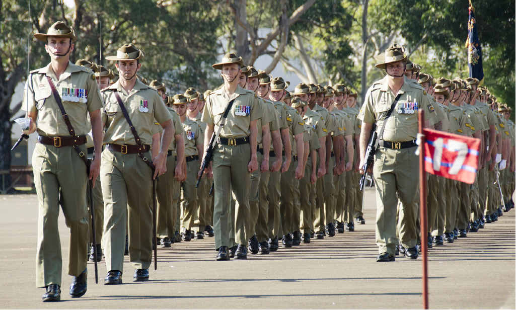 IPSWICH HQ: Officer Commanding 17th Construction Squadron, 6th Engineer Support Regiment Major Henry Stimson, leads the squadron on parade. IPSWICH HQ: Officer Commanding 17th Construction Squadron, 6th Engineer Support Regiment Major Henry Stimson, leads the squadron on parade.