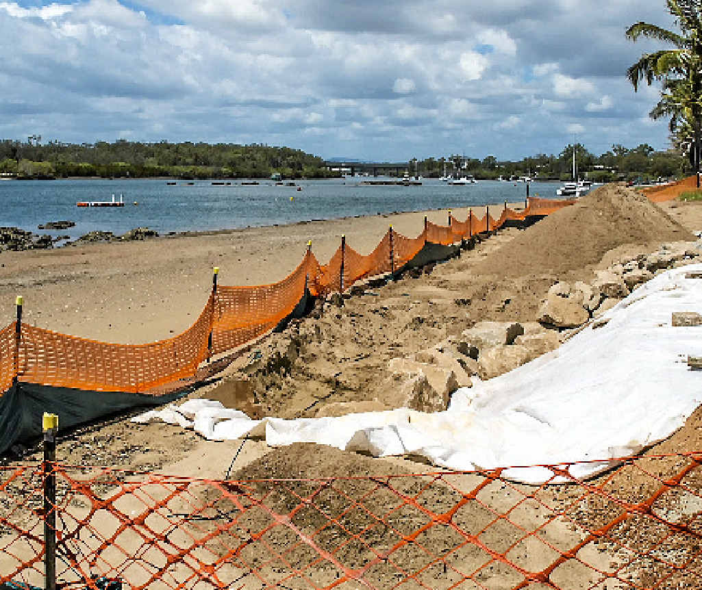 ACT NOW: Erosion at Boyne Island in February last year. ACT NOW: Erosion at Boyne Island in February last year.