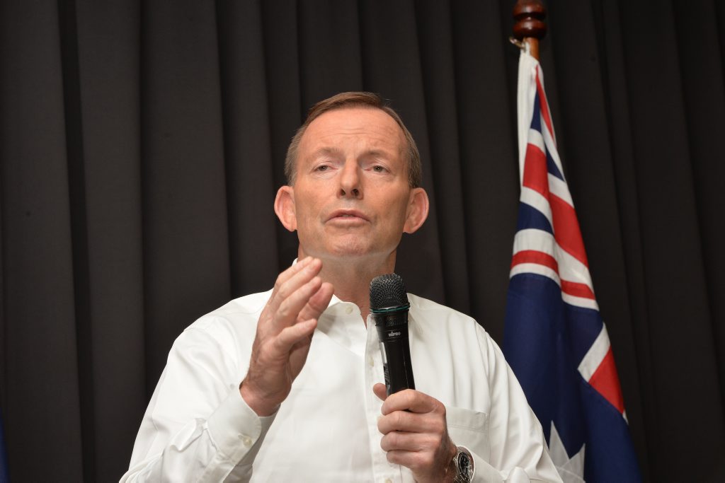 Tony Abbott when he visited Mackay in May. Photo Peter Holt / Daily Mercury Tony Abbott when he visited Mackay in May. Photo Peter Holt / Daily Mercury