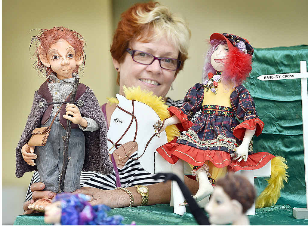 Annette Geysing with some of the exhibits from the Dolls With Attitude and Rag Bag Dolly Club Inc. Annette Geysing with some of the exhibits from the Dolls With Attitude and Rag Bag Dolly Club Inc.