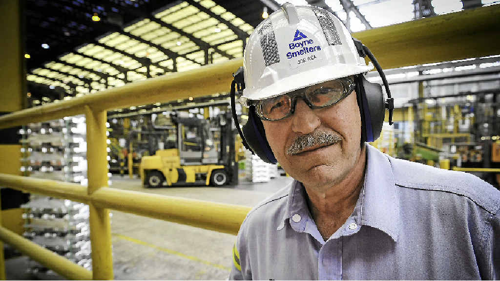 WELCOME NEWS: Boyne Smelters Ltd general manager operations Joe Rea in the metal products area. WELCOME NEWS: Boyne Smelters Ltd general manager operations Joe Rea in the metal products area.
