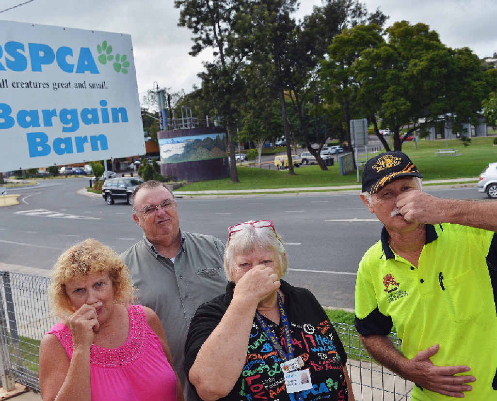 BUSINESS TROUBLE: Georgina McKay (third from left) says the council needs to mind its own business more effectively. Her staff, Alan Tucker (left), Judy Ryan and Kevin Bullman all agree.